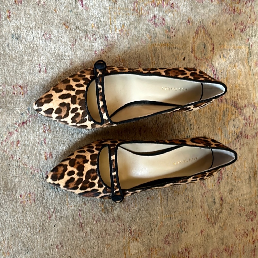 Ann Taylor calf hair block heel